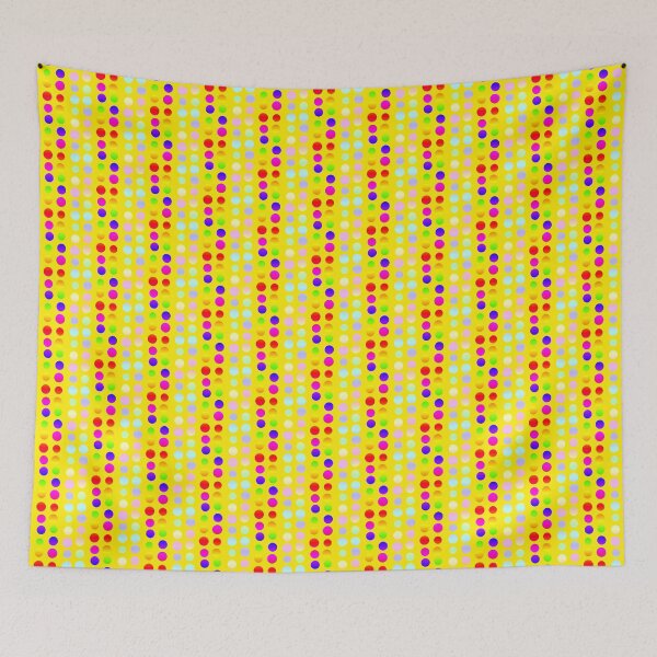 Item preview, Yellow multicolor dots geometric pattern designed and sold by lausn.