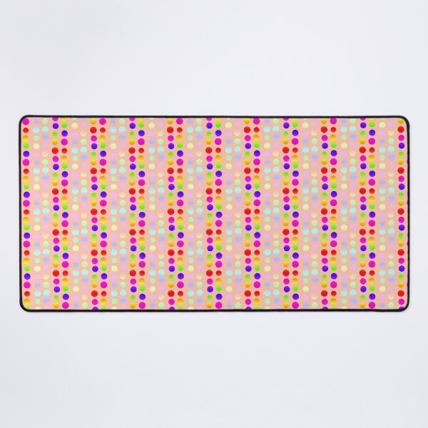 Vista previa del artículo con la obra «Patrón geométrico de puntos multicolores de arcoíris rosa», diseñado y vendido por lausn.