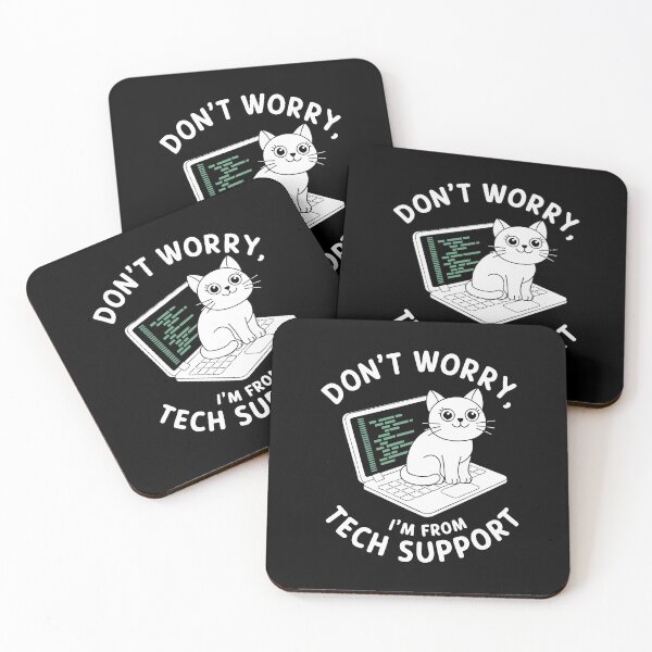 Item preview, Funny Tech Support Cat IT Humor Laptop Cybersecurity Software designed and sold by w1ckerman.