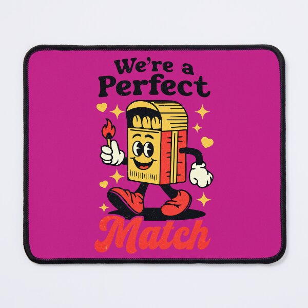 Item preview, We're a Perfect Match design for Punny Valentine's Day, Fun Love Sweetheart Gift, Matchbox with Light designed and sold by eatmorvelopator.