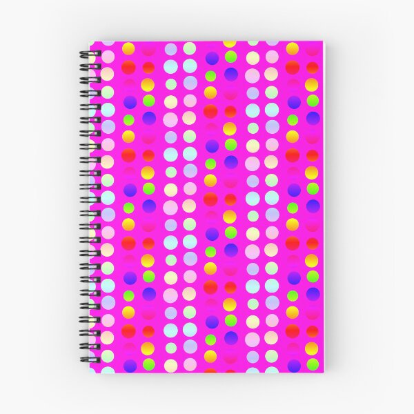 Item preview, Pink magenta rainbow multi color dots geometrical pattern designed and sold by lausn.