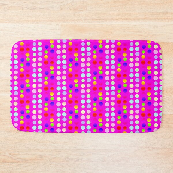 Item preview, Pink magenta rainbow multi color dots geometrical pattern designed and sold by lausn.