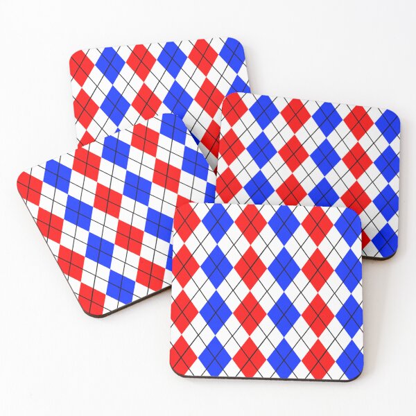 Item preview, Red Blue White Argyle Pattern Design  designed and sold by PatternTitan.