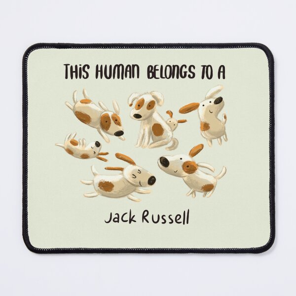 Item preview, This human belongs to a Jack Russell terrier design with cute Jack Russell’s in cartoon stylr designed and sold by volhakaliaha.