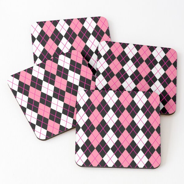 Item preview, Pink Black White Argyle Pattern Design  designed and sold by PatternTitan.