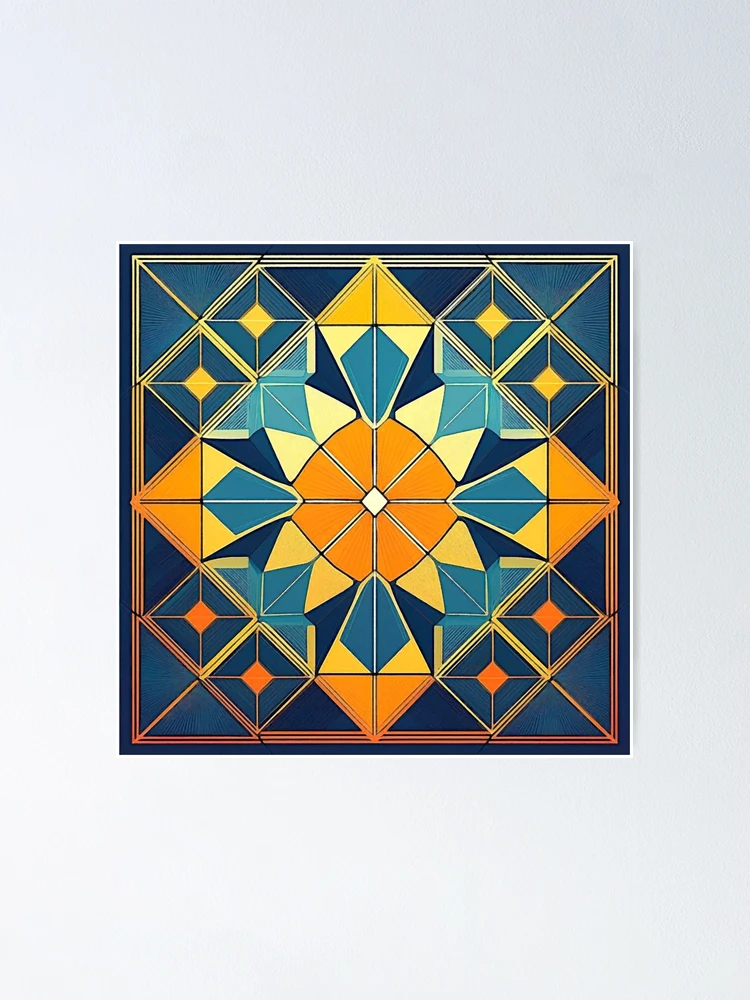 Thumbnail 1 of 3, Poster, Geometric Pattern designed and sold by ViaARTfactory.