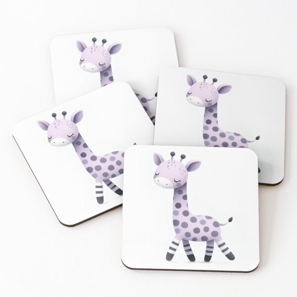 Item preview, A whimsical illustration of happy giraffe designed and sold by Beyondnote-Art.