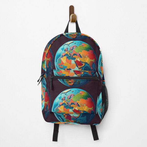 Item preview, Colourful World Map Illustration designed and sold by RaiyaTees.