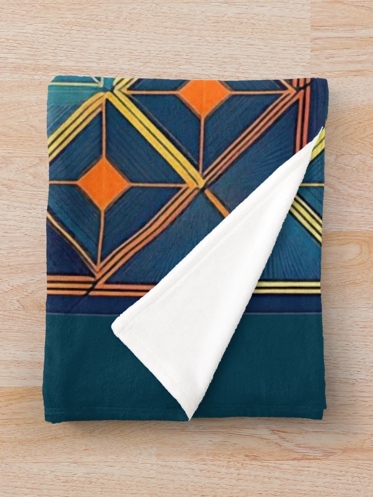 Thumbnail 3 of 6, Throw Blanket, Geometric Pattern designed and sold by ViaARTfactory.