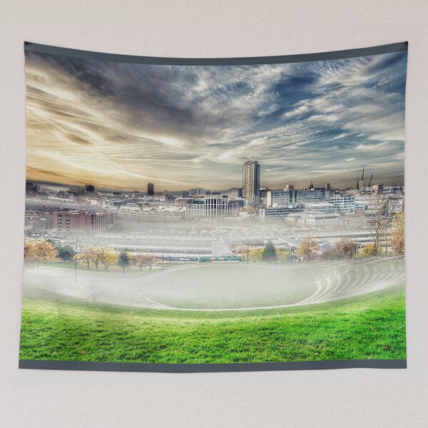 Item preview, Sheffield Misty Cityscape designed and sold by Alisonchambers2.