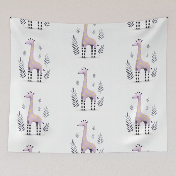 Item preview, A whimsical illustration of happy giraffe designed and sold by Beyondnote-Art.
