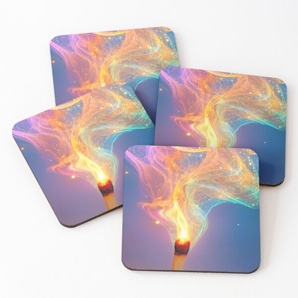 Item preview, Colorful swirling sparkles around a match flame. designed and sold by Artessie.