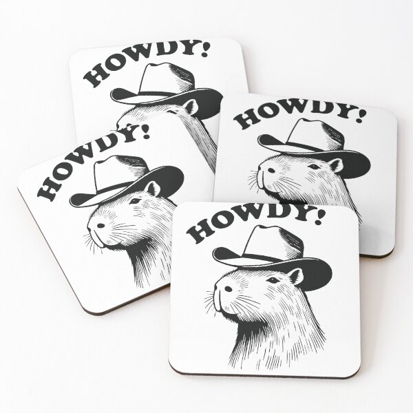 Item preview, Howdy Cowboy Capybara: Unique Animal Design for Western Lovers designed and sold by Print-Zoo.