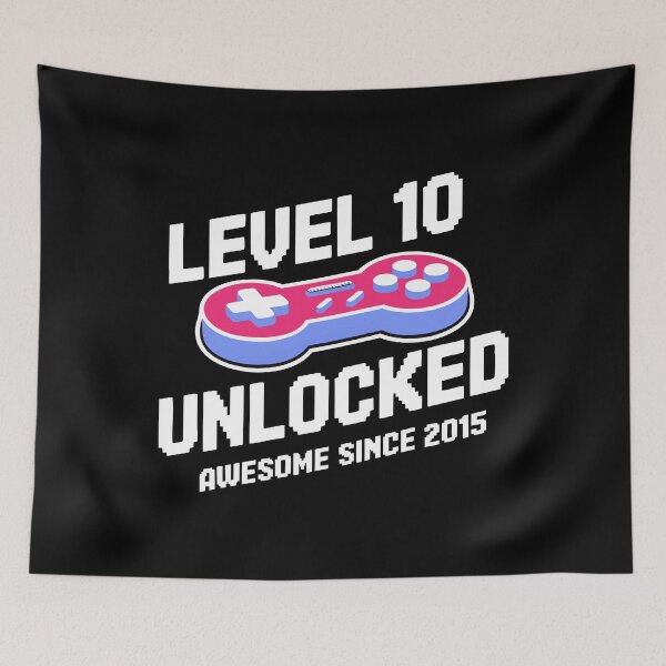 Item preview, Level 10 Unlocked Gamer 10th Birthday 2015 2025 gaming video computer designed and sold by w1ckerman.