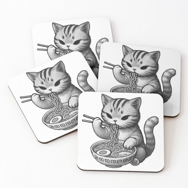 Aperçu de l'œuvre Chat Ramen 18 créée et vendue par S.Lindsay Designs.
