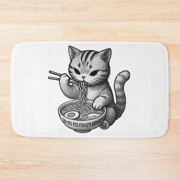 Aperçu de l'œuvre Chat Ramen 18 créée et vendue par S.Lindsay Designs.