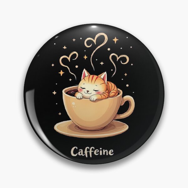 Item preview, Caffeine Cat in Coffee Cup designed and sold by ai1art.