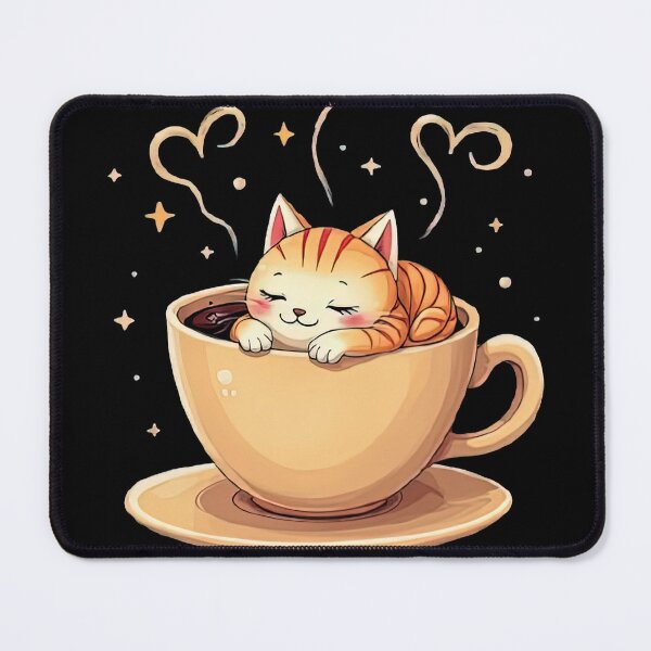 Item preview, Caffeine Cat in Coffee Cup designed and sold by ai1art.