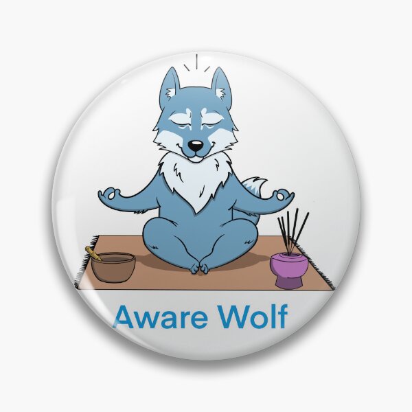 Item preview, Aware Wolf designed and sold by BlueVanCreative.