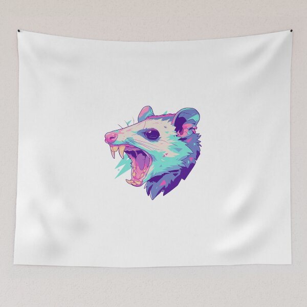Item preview, Neon Synthwave Opossum Cartoon Art designed and sold by · GAMING SOUL ·.