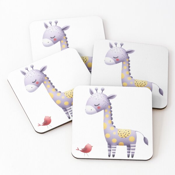 Item preview, A whimsical illustration of happy giraffe designed and sold by Beyondnote-Art.