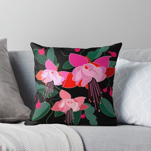 Fuchsia La Rosita Throw Pillow