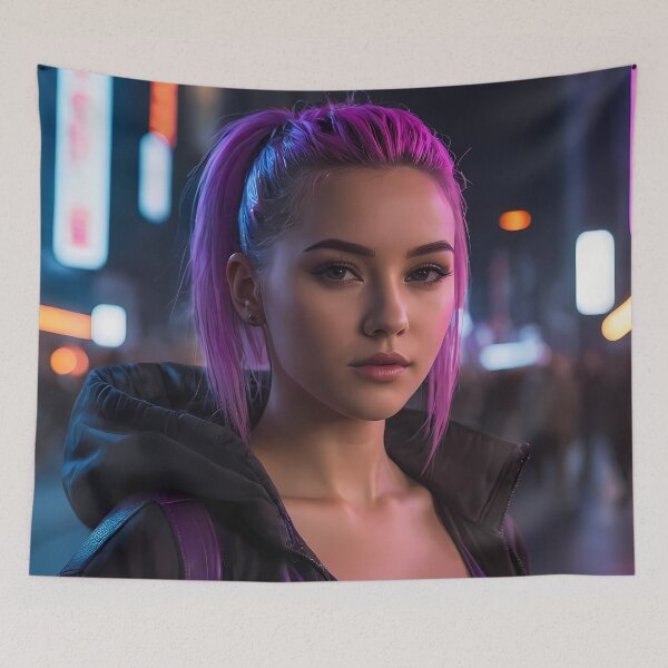 Item preview, Cyberpunk Woman Portrait designed and sold by papi1998.