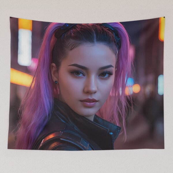 Item preview, Cyberpunk Woman Portrait designed and sold by papi1998.