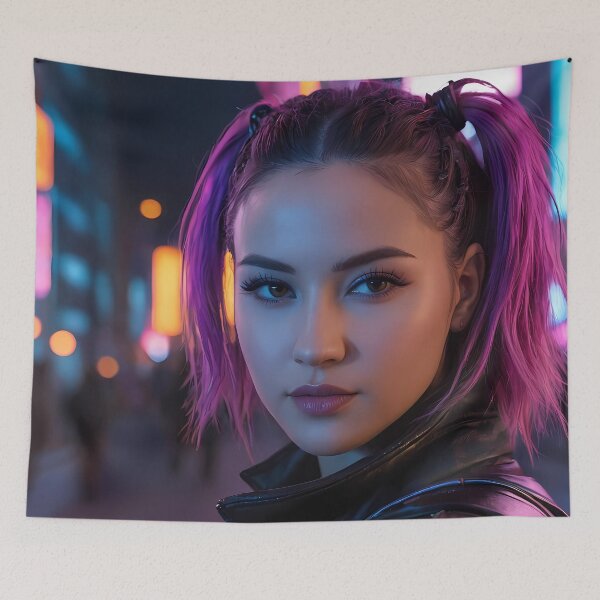 Item preview, Cyberpunk Woman Portrait designed and sold by papi1998.
