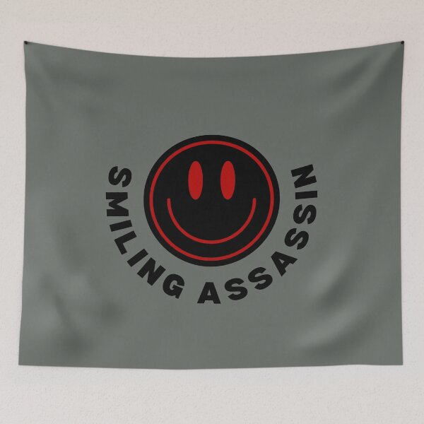 Item preview, Smiling Assassin, Smiling Face in Red and Black  designed and sold by AASparksDesigns.