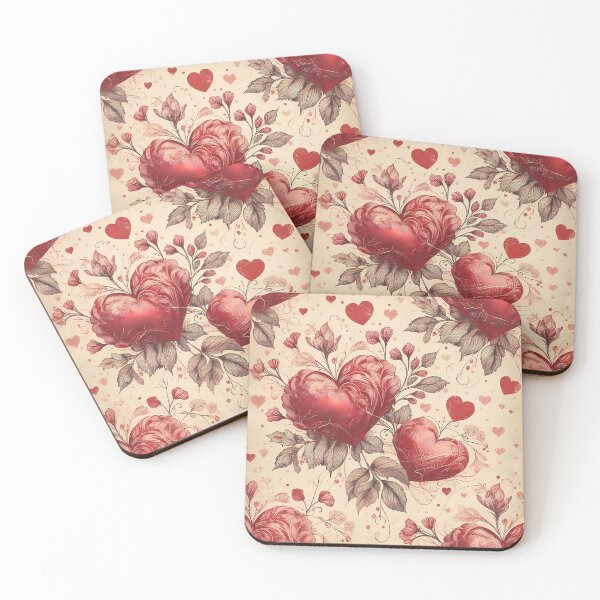 Item preview, A lively heart pattern with bold red hues and artistic textures. designed and sold by TJprint.