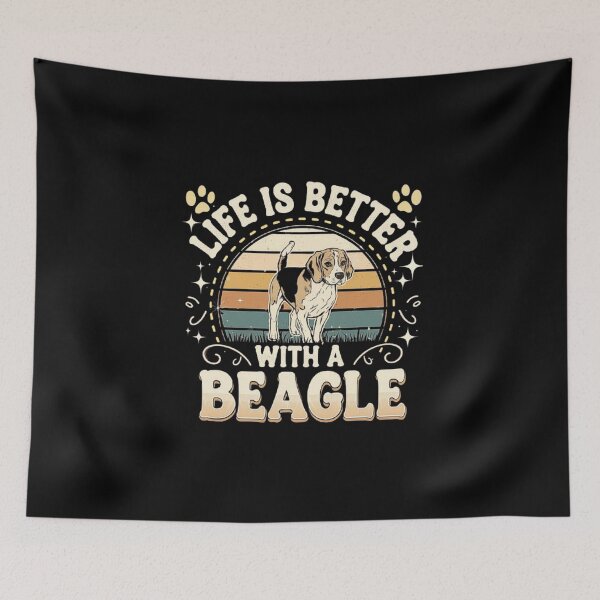 Item preview, Life is Better with a Beagle - Retro Dog Art designed and sold by love3617.