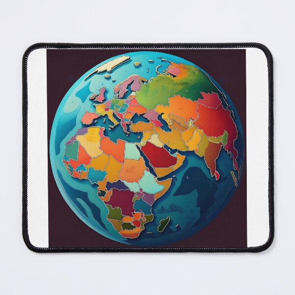 Item preview, Colourful World Map Illustration designed and sold by RaiyaTees.
