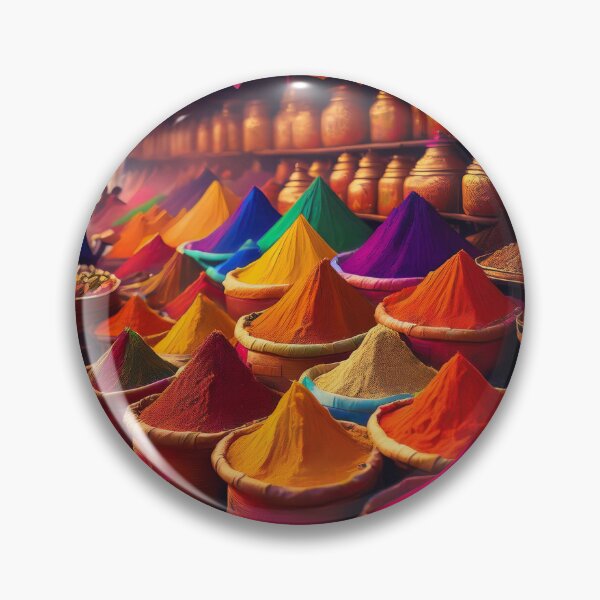 Item preview, Colourful Spice Market - Vibrant Basket Display designed and sold by RaiyaTees.