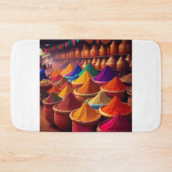 Item preview, Colourful Spice Market - Vibrant Basket Display designed and sold by RaiyaTees.