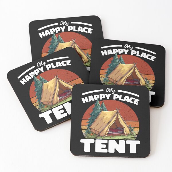 Item preview, MY HAPPY PLACE IS TENT - CAMPING GIFT designed and sold by KEF Custom.