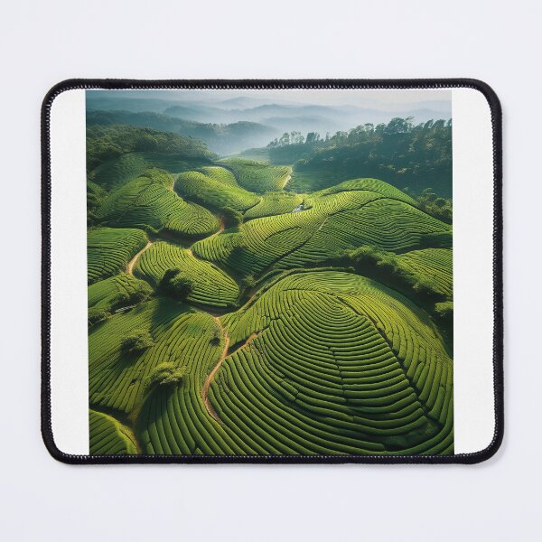 Item preview, Rolling Tea Plantations - Aerial View of Verdant Fields designed and sold by RaiyaTees.