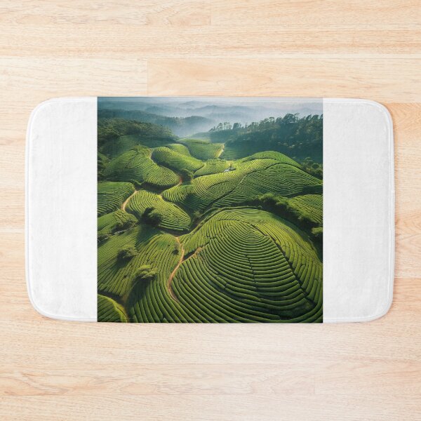 Item preview, Rolling Tea Plantations - Aerial View of Verdant Fields designed and sold by RaiyaTees.
