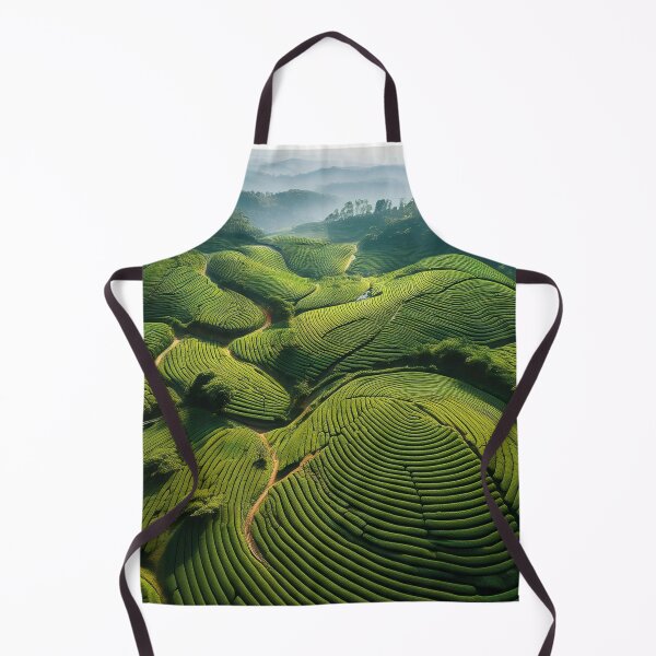Item preview, Rolling Tea Plantations - Aerial View of Verdant Fields designed and sold by RaiyaTees.