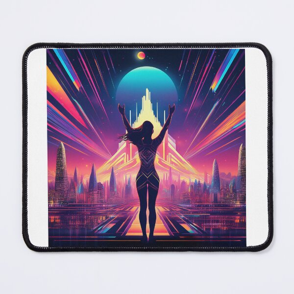 Item preview, Futuristic Cityscape with Empowering Silhouette designed and sold by RaiyaTees.