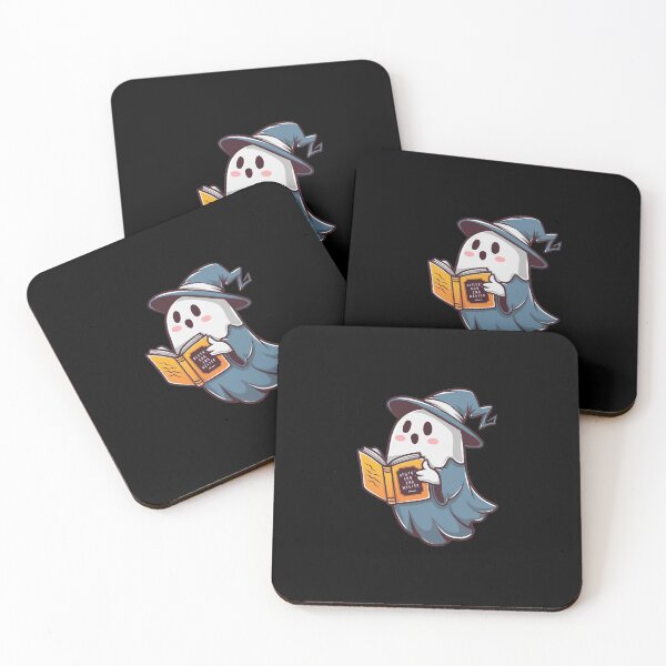 Item preview, Cute Halloween Ghost Reading Book designed and sold by TulipaGraphics.