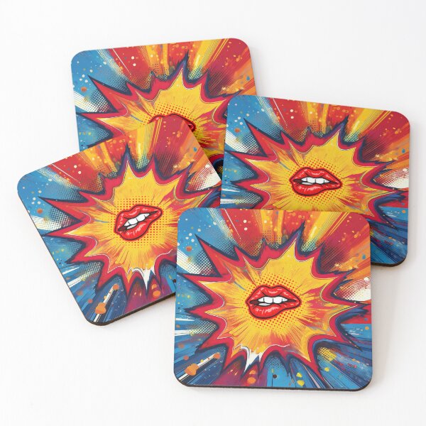 Item preview, Pop Art Explosion with Lips – Bold Comic Style Design designed and sold by RaiyaTees.