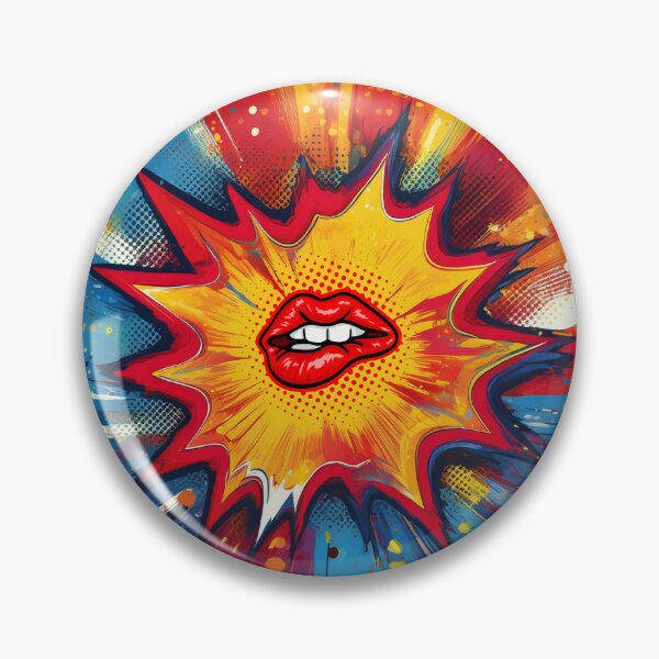 Item preview, Pop Art Explosion with Lips – Bold Comic Style Design designed and sold by RaiyaTees.