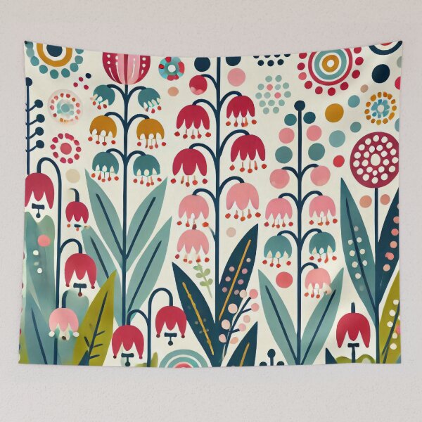 Item preview, Scandinavian Folk Art - Lily of the Valley and Bell Flowers by heidiannemorris designed and sold by FOLK ART FUSION.