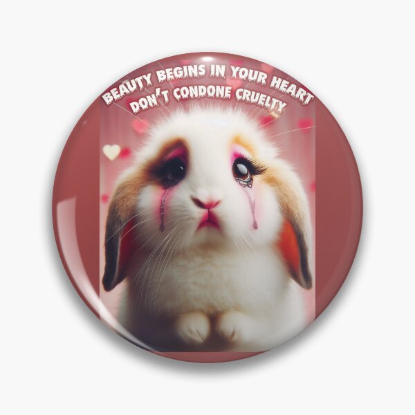 Item preview, Beauty Begins In Your Heart Anti-Cruelty Bunny designed and sold by Shells Graffiti.