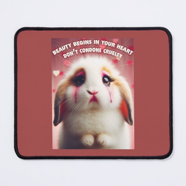 Item preview, Beauty Begins In Your Heart Anti-Cruelty Bunny designed and sold by Shells Graffiti.