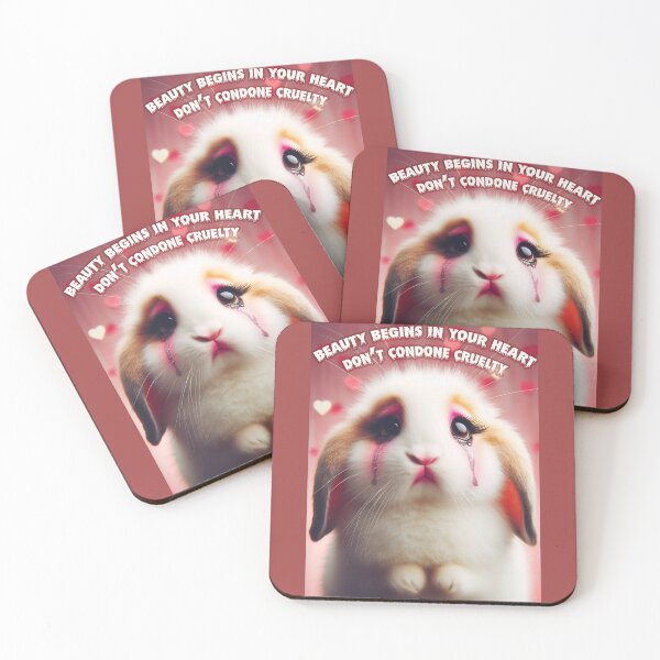 Item preview, Beauty Begins In Your Heart Anti-Cruelty Bunny designed and sold by Shells Graffiti.