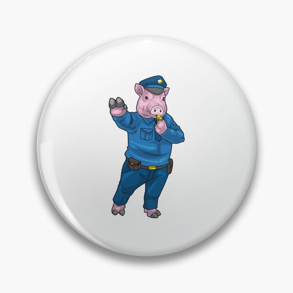 Artikelvorschau, Schwein Polizist Trillerpfeife Polizei entworfen und verkauft von Snabdesign84.