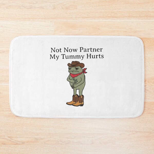 Item preview, Not Now Partner My Tummy Hurts Funny Frog designed and sold by DreamyNature.