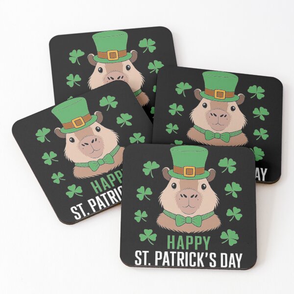 Item preview, Cute Capybara St. Patrick’s Day Green Hat Design designed and sold by love3617.